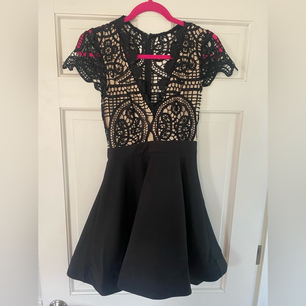 Black lace dress